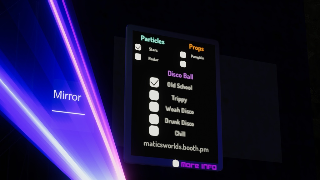 VRChat Disco Ball Audio Link Effects With Control Pad (QUEST)