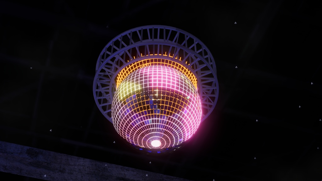 VRChat Disco Ball Audio Link Effects With Control Pad (QUEST)