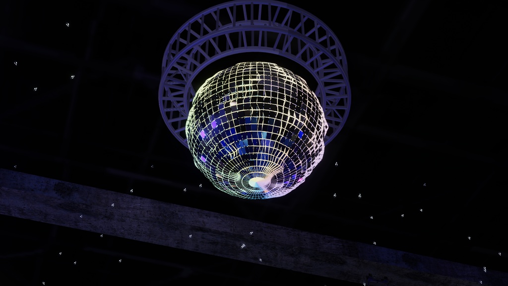VRChat Disco Ball Audio Link Effects With Control Pad (QUEST)