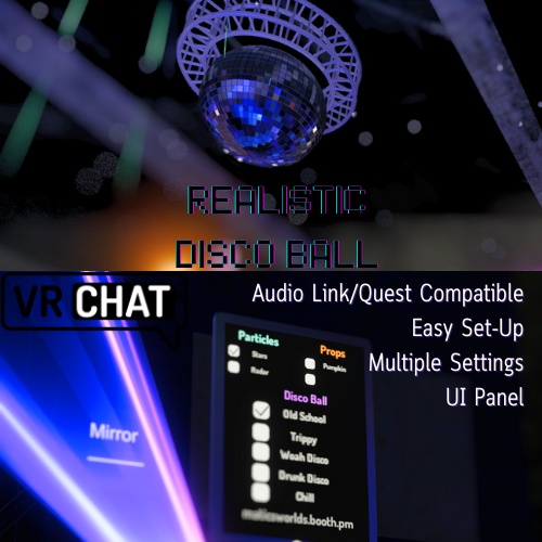 VRChat Disco Ball Audio Link Effects With Control Pad (QUEST ...