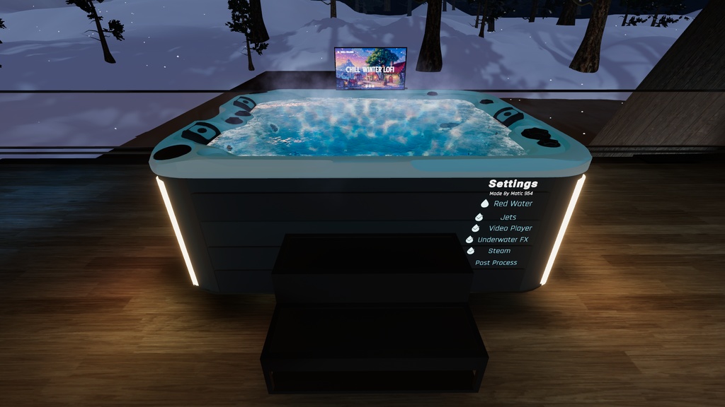Jacuzzi / Hot Tub For VR CHAT Quest (Realistic) W/Toggles