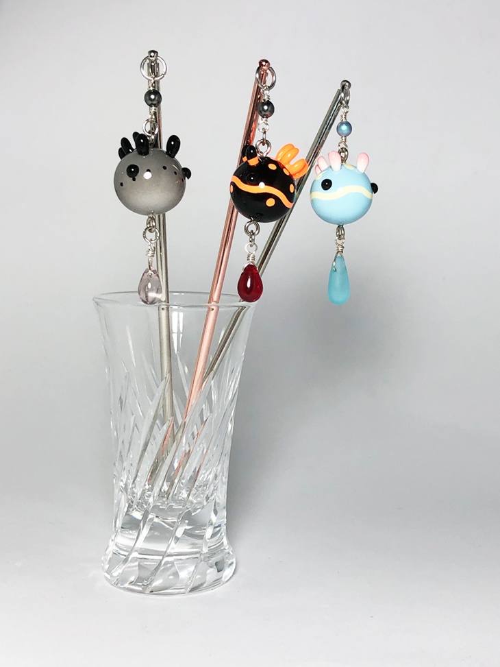 うみうすし かんざし ドロップビーズ