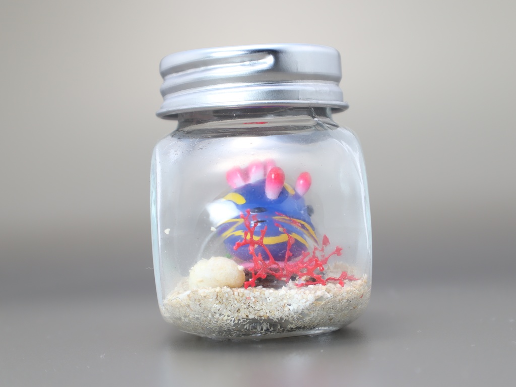 【うみうすし】瓶詰めヴィネット テーブルサンゴxアオウミウシ