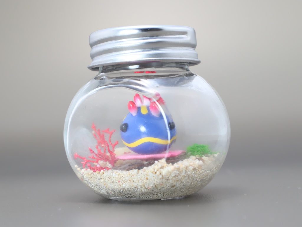 【うみうすし】瓶詰めヴィネット テーブルサンゴxアオウミウシ