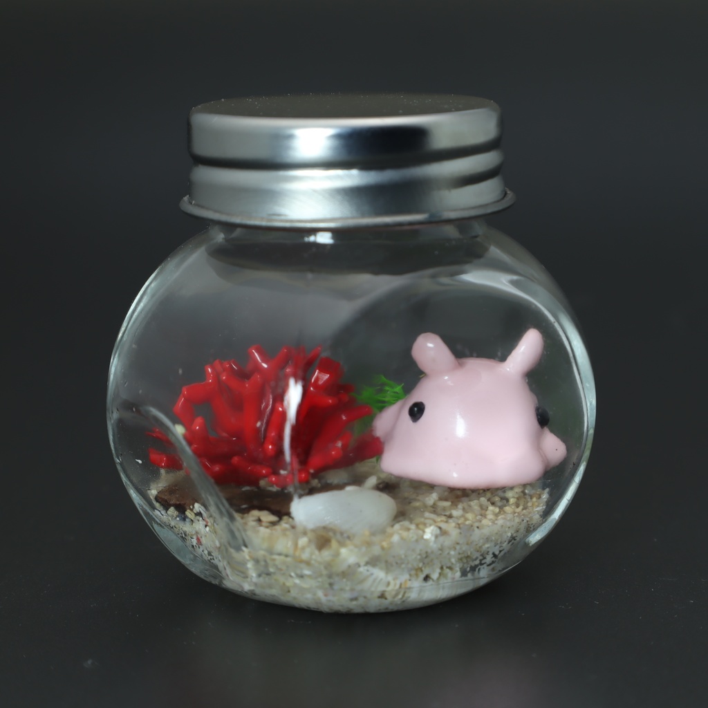 【はるどりめんだこ】瓶詰めヴィネット 枝サンゴxパールメンダコ