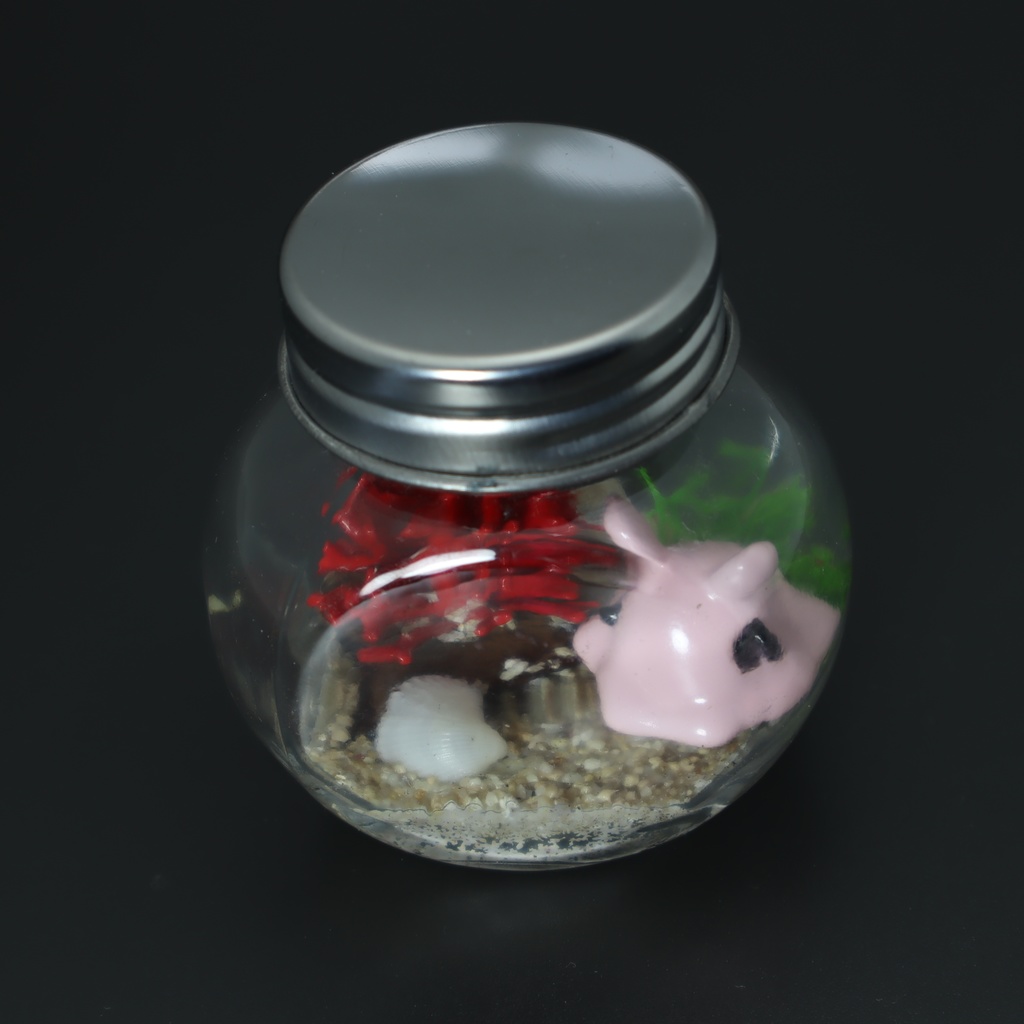 【はるどりめんだこ】瓶詰めヴィネット 枝サンゴxパールメンダコ