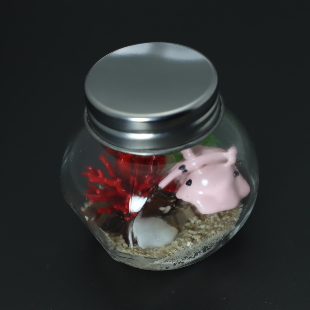 【はるどりめんだこ】瓶詰めヴィネット 枝サンゴxパールメンダコ