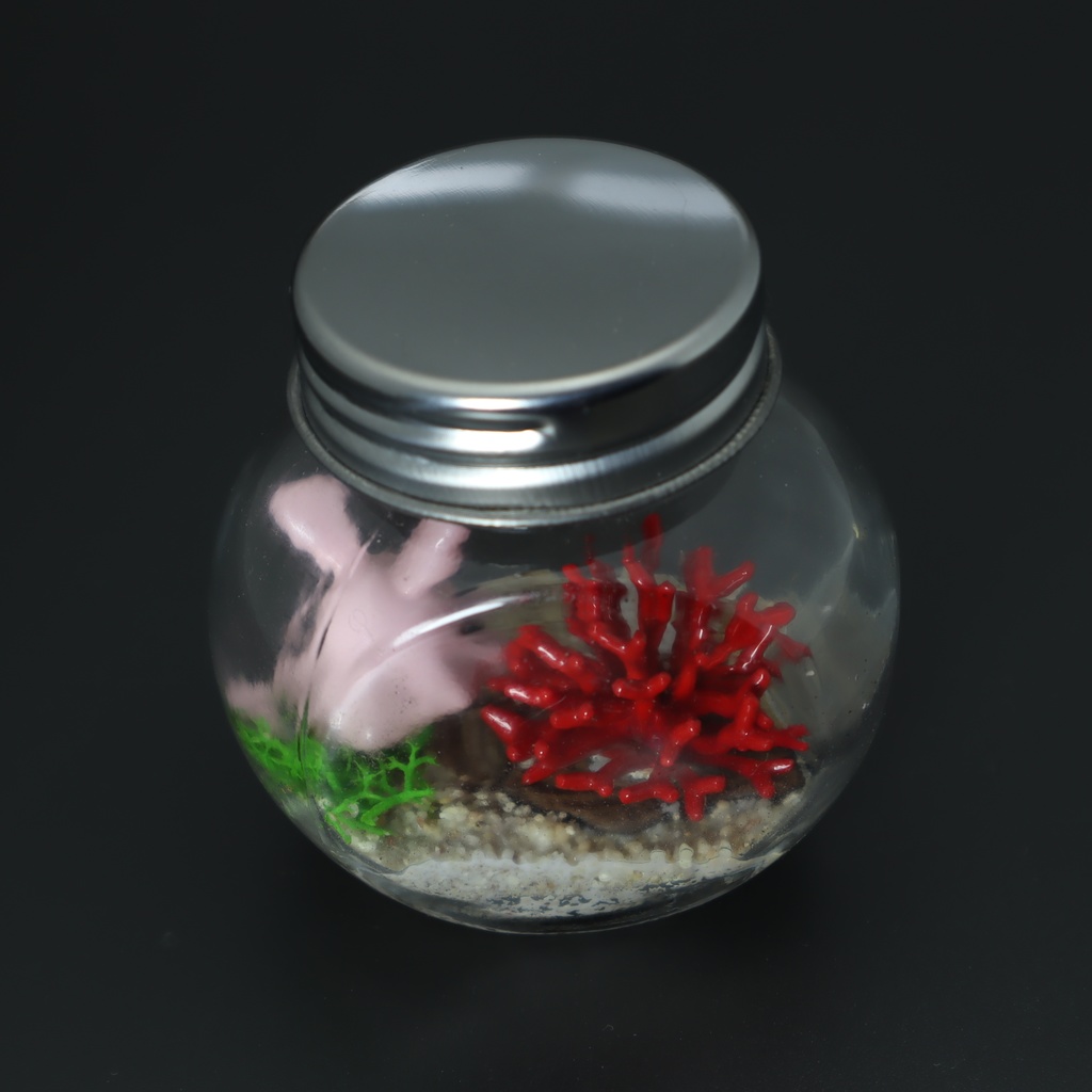 【はるどりめんだこ】瓶詰めヴィネット 枝サンゴxパールメンダコ