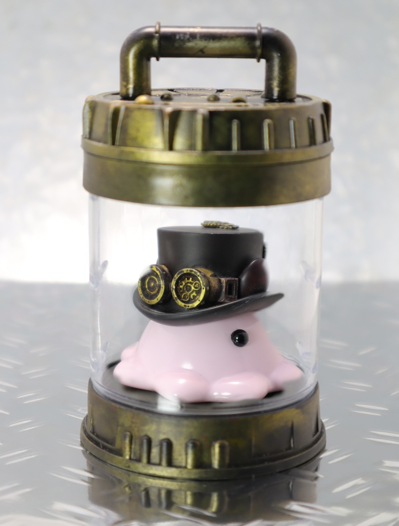 スチームパンク帽子めんだこ 中サイズレジンフィギュア【はるどりめんだこ】