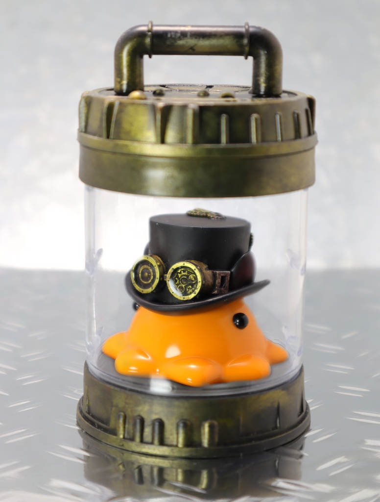 スチームパンク帽子めんだこ 中サイズレジンフィギュア【はるどりめんだこ】