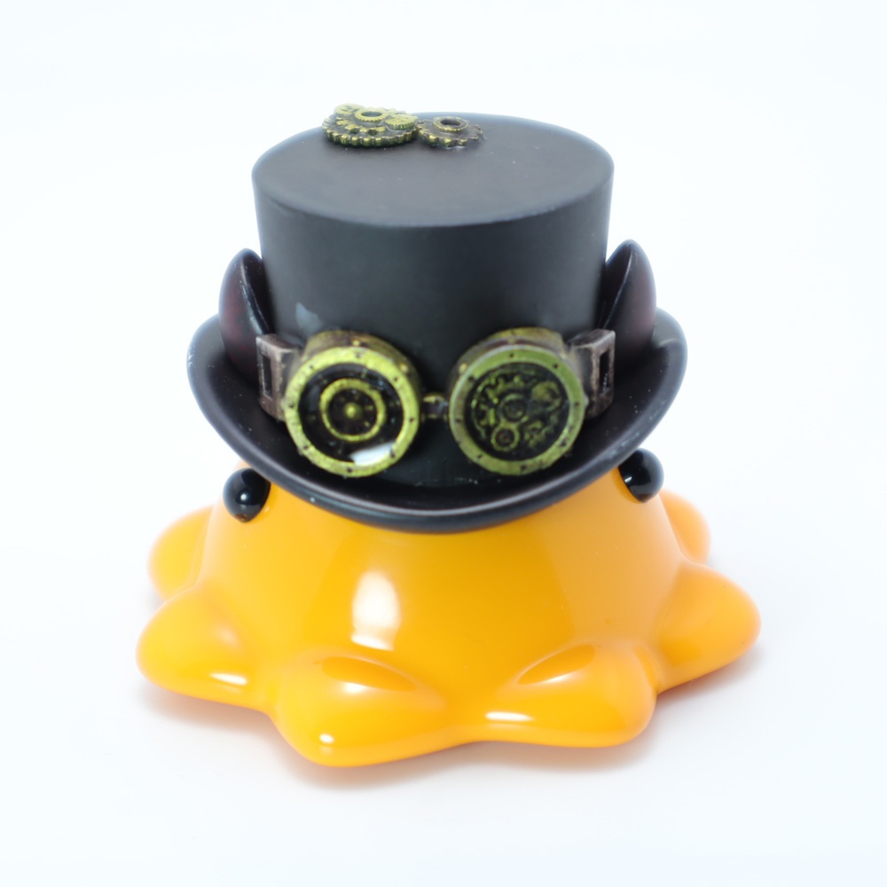 スチームパンク帽子めんだこ 中サイズレジンフィギュア【はるどりめんだこ】