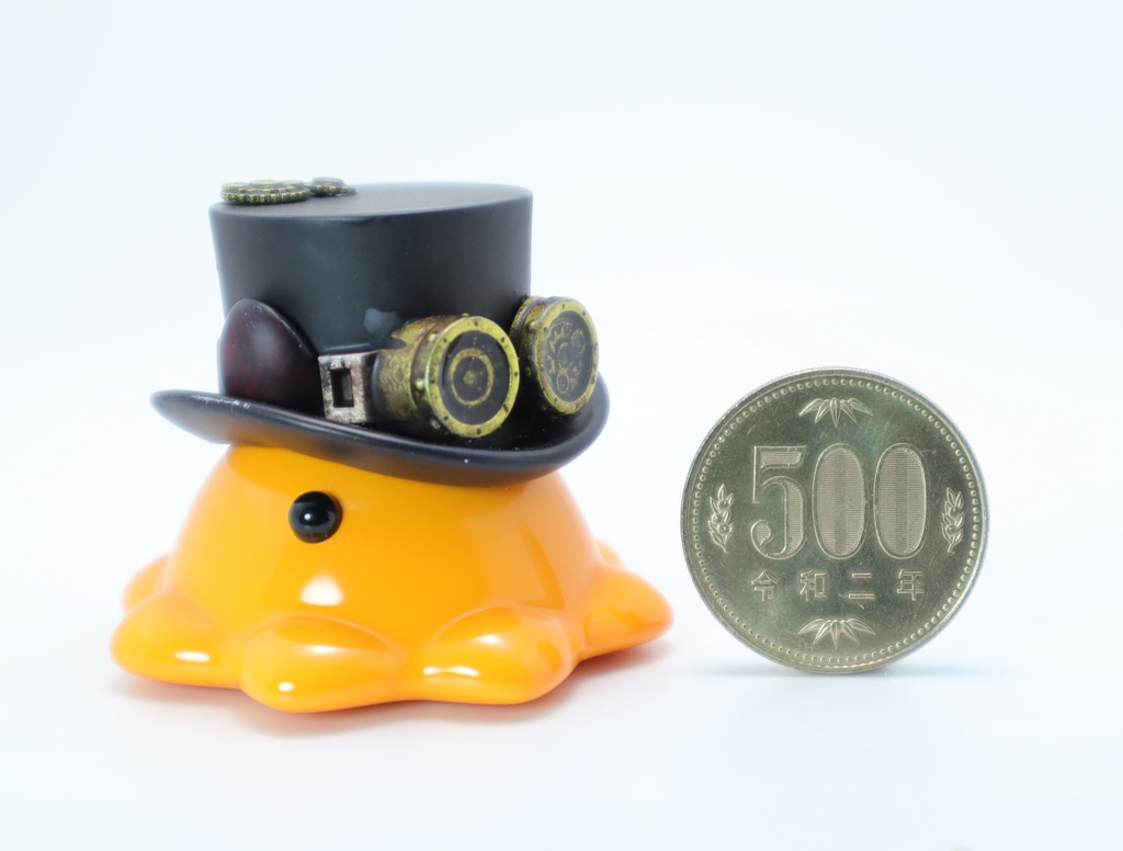 スチームパンク帽子めんだこ 中サイズレジンフィギュア【はるどりめんだこ】