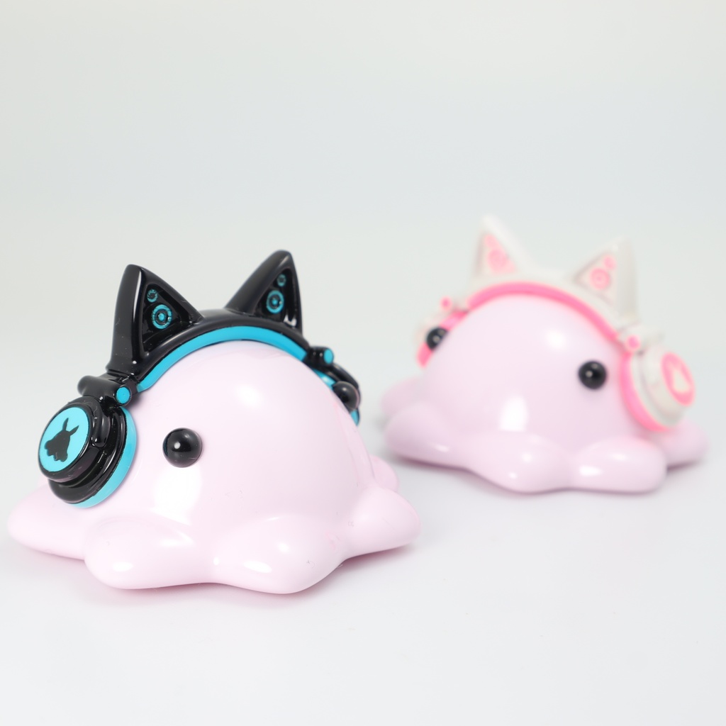 猫耳ヘッドホンめんだこ 中サイズフィギュア【はるどりめんだこ】