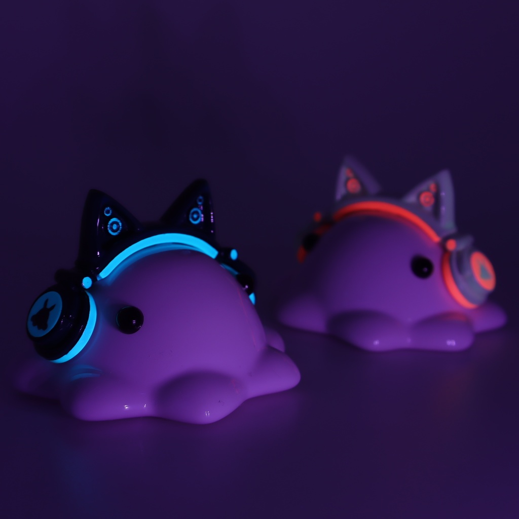 猫耳ヘッドホンめんだこ 中サイズフィギュア【はるどりめんだこ】