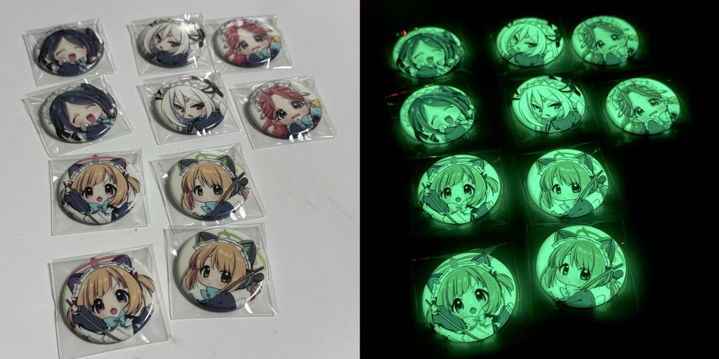 ゲーム開発部光る缶バッジ