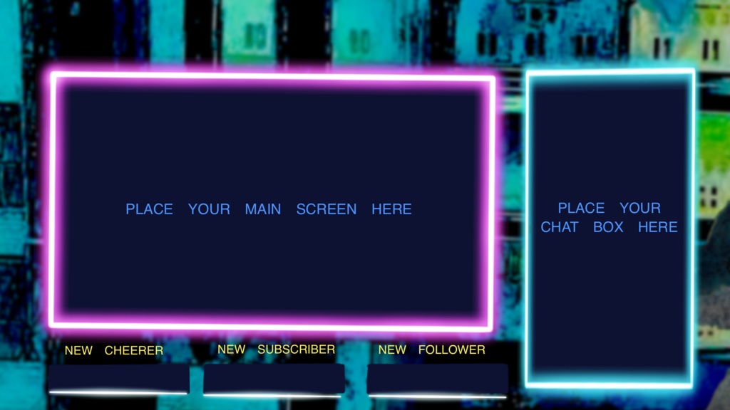 【無料】ライブ配信画面素材/オーバーレイ✨《無料》 Overlay【Twitch】