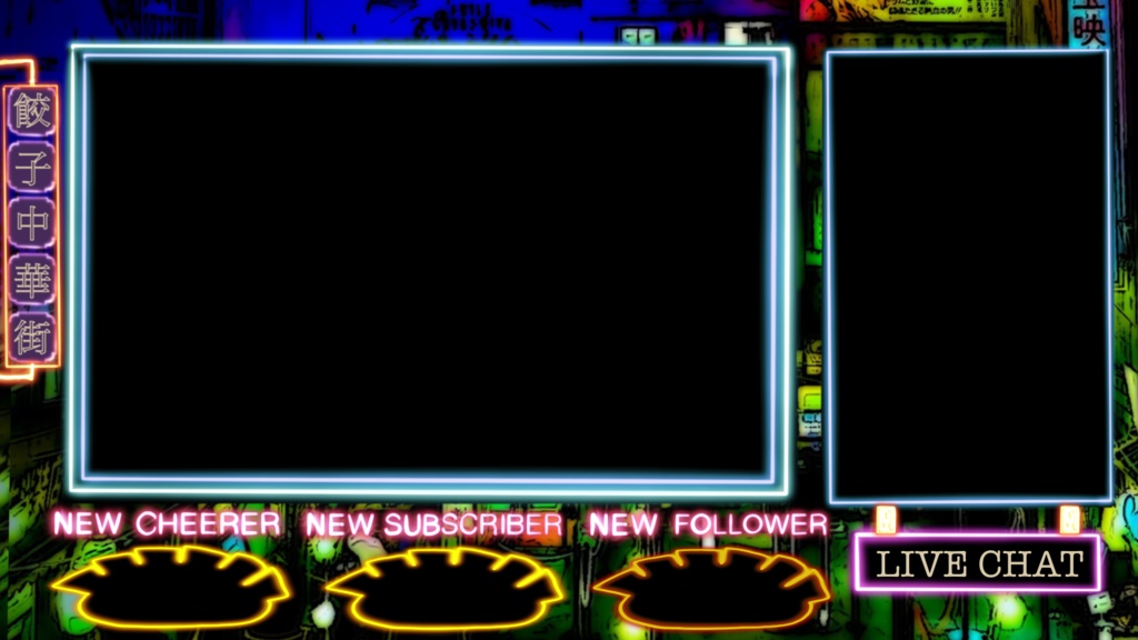 【餃子】ライブ配信画面素材/オーバーレイ✨ Overlay【Twitchなど】
