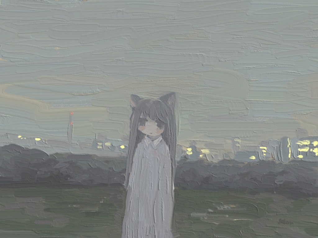 ねこさんぽ_F4キャンバスアート