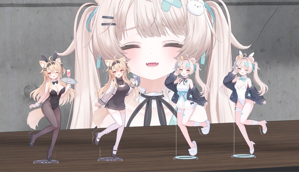 【受注生産 / 非公式】アクリルスタンド&VRChat向け3Dデータ(エク / ミルフィ)
