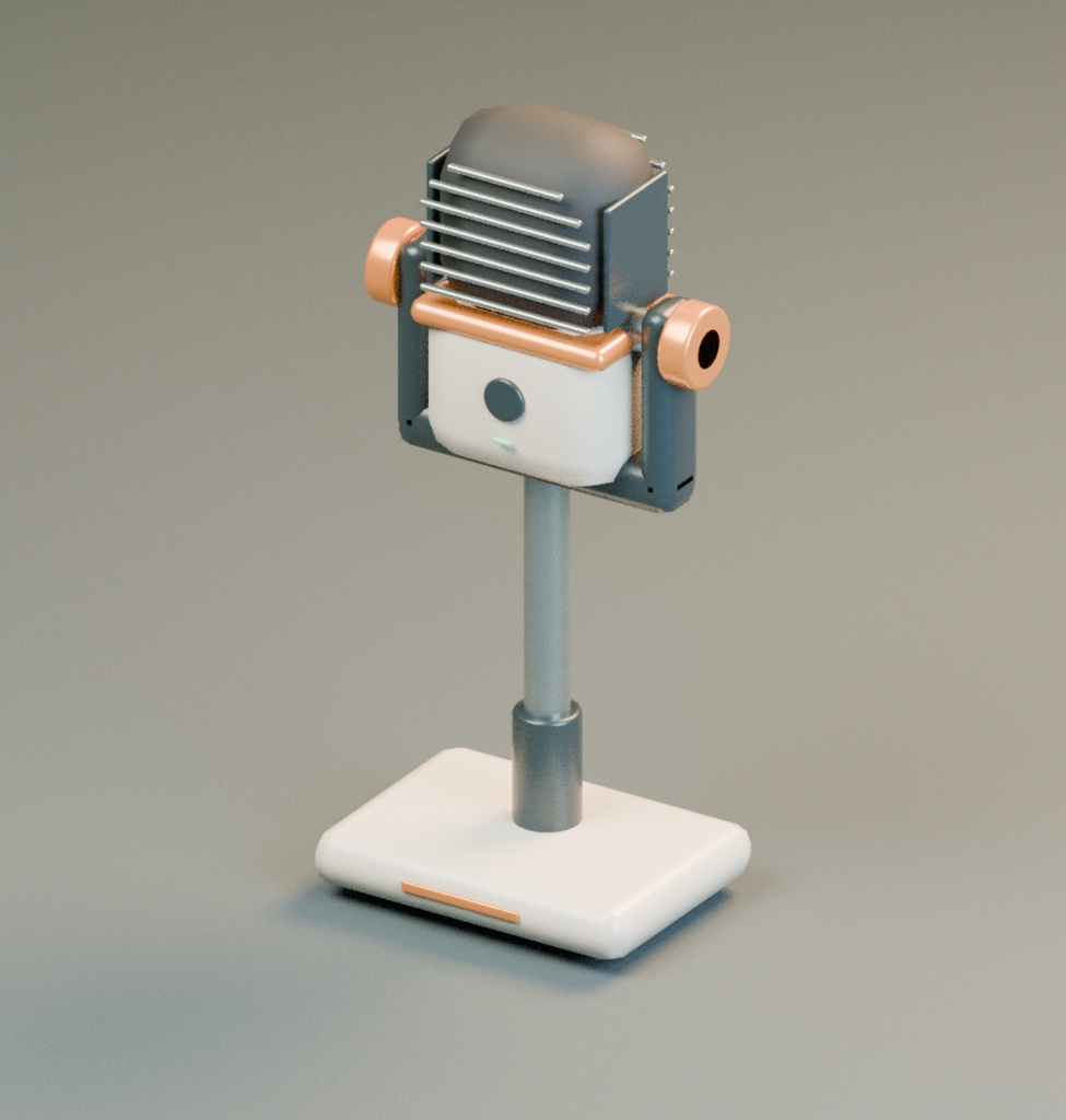 【3D小物5点】Studio Forms|配信デスクの小道具セット【blend・FBX・GLB】