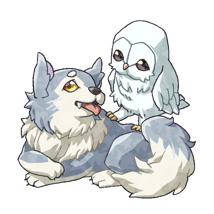 オオカミとメンフクロウ