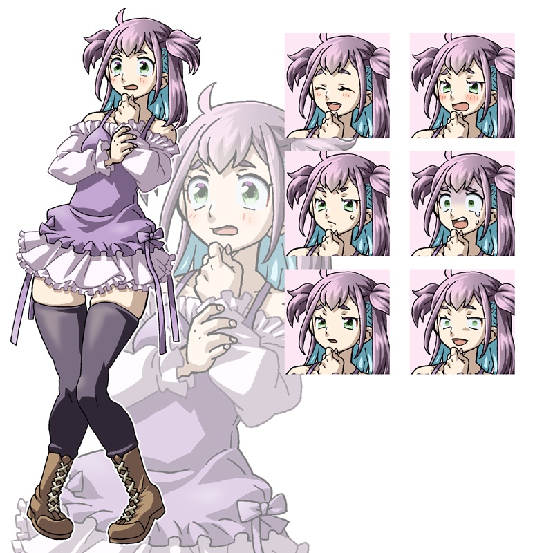 立ち絵素材・臆病な少女