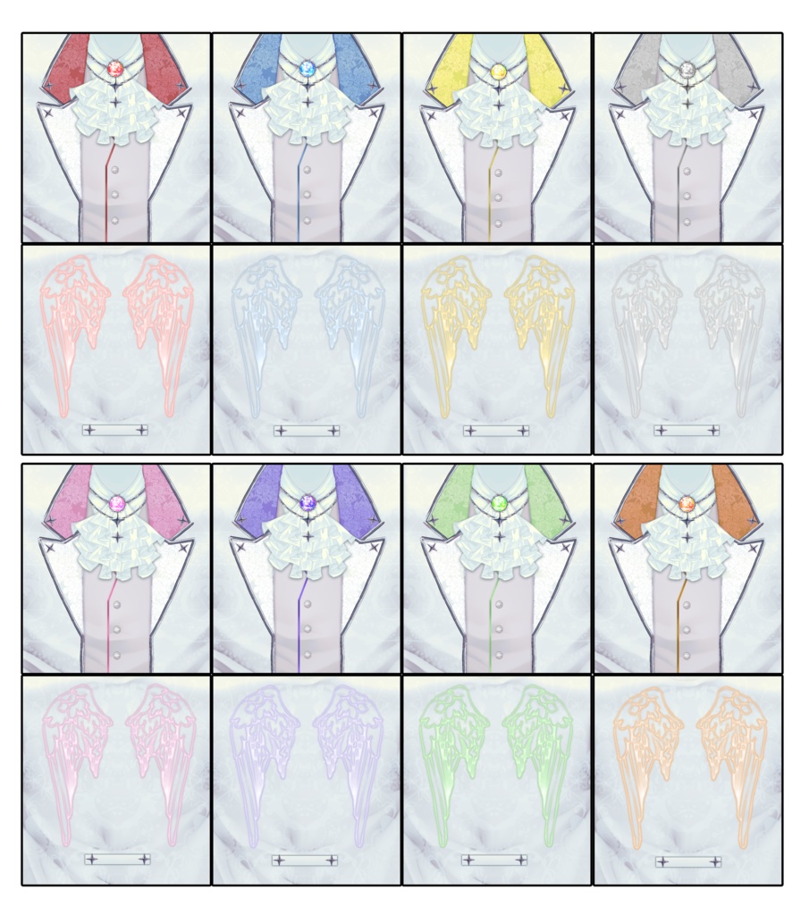 Vroid男 whiteメンズドレス・白スーツ上下セット