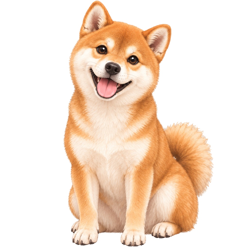 かわいい犬イラスト素材集　柴犬