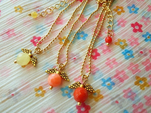 天使の実ドール用ネックレス【天然石/淡水パール】