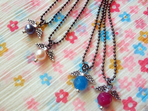 天使の実ドール用ネックレス【天然石/淡水パール】