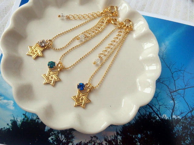 六芒星とクリスタライズのドール用ネックレス