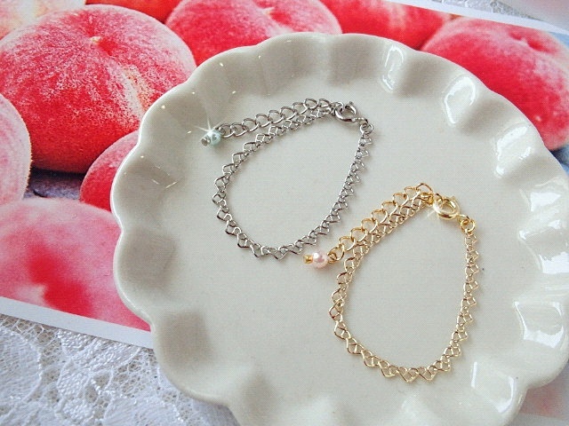 ハートレースチェーンのドール用チョーカー