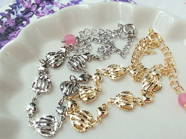 ストライプハートのドール用チェーンベルト