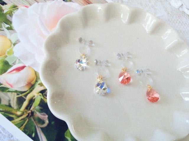 クリスタライズ6128雫のドール用ノンホールピアス