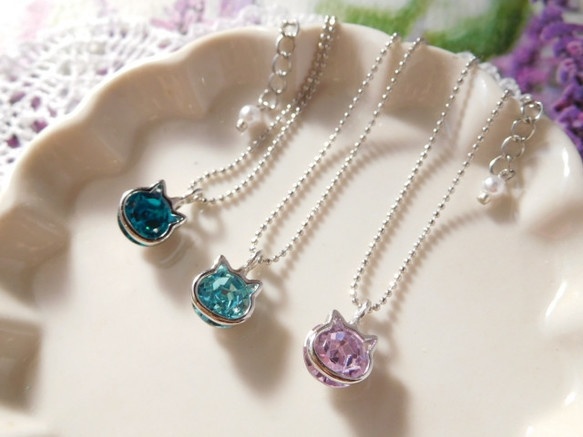 にゃんこジュエルクリップのドール用ネックレスR