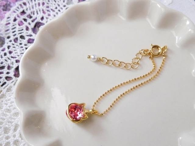 にゃんこジュエルクリップのドール用ネックレスG