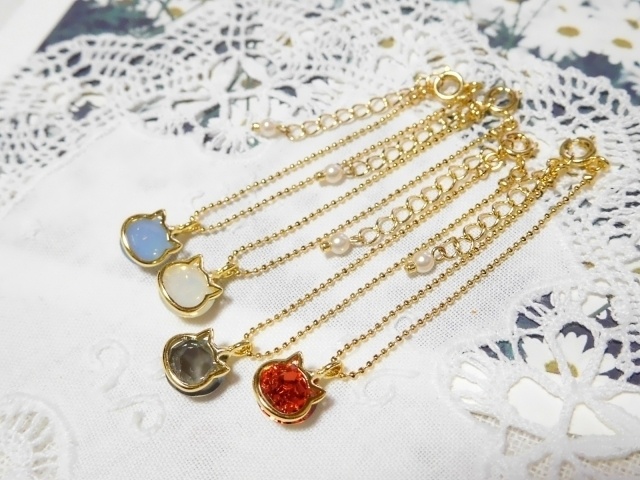 にゃんこジュエルクリップのドール用ネックレスG