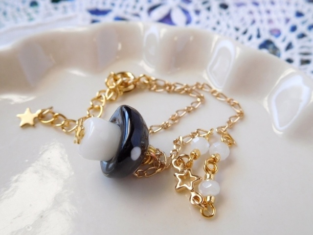 ガラスきのこのドール用ネックレス