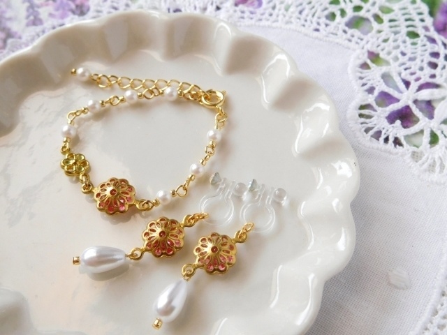 ラインストーンフラワーコネクタードール用アクセサリーセット