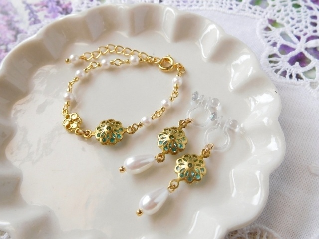 ラインストーンフラワーコネクタードール用アクセサリーセット