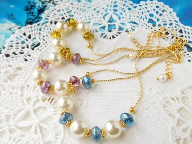 マジョリカパールとベネチアンガラスのドール用アクセサリーセット