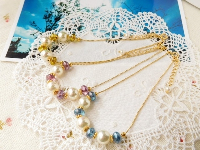 マジョリカパールとベネチアンガラスのドール用アクセサリーセット