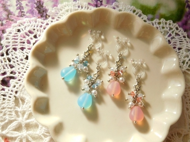 パステルナゲットしゃらんら夢星ドール用ノンホールピアス