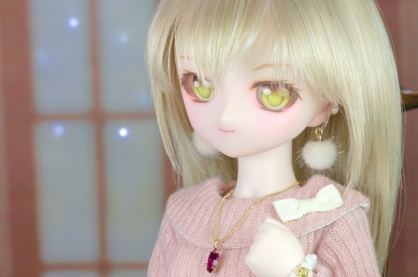 ポンポンエコファーのドール用ノンホールピアス