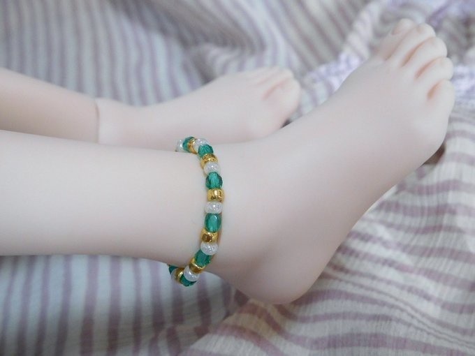 FPビーズのドール用アンクレット