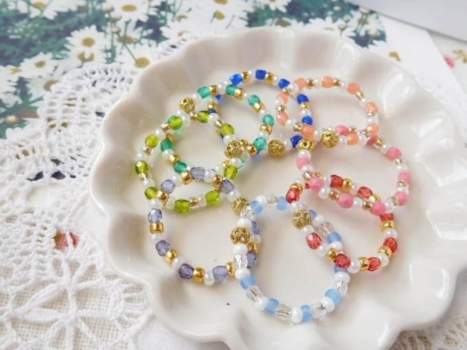 FPビーズのドール用アンクレット