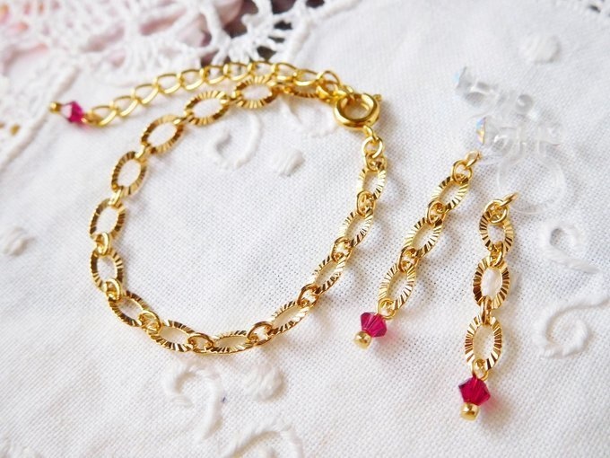 キラキラデザインチェーンのドール用アクセサリーセット