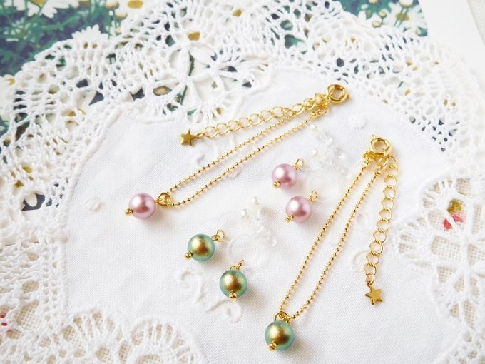 スワロパール1粒のドール用アクセサリーセット