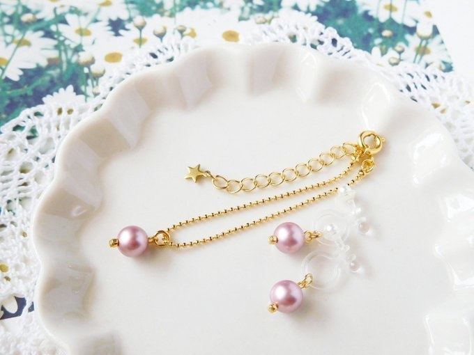 スワロパール1粒のドール用アクセサリーセット