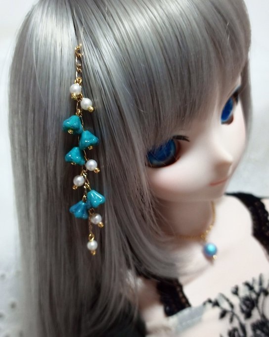 スワロパール1粒のドール用アクセサリーセット